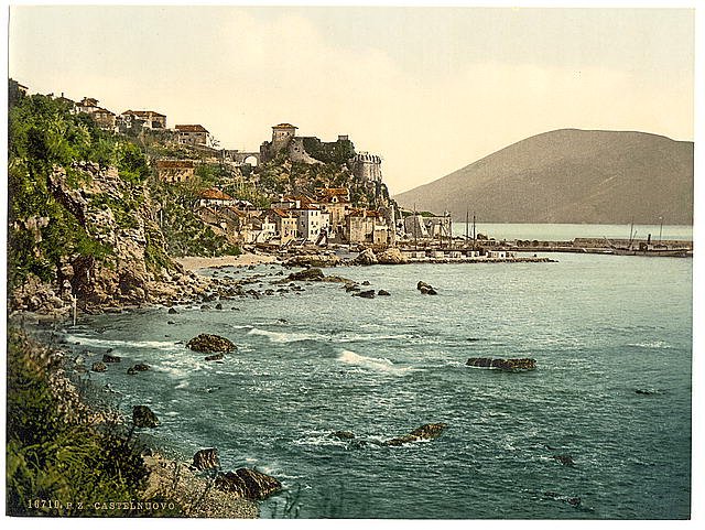 Castelnuovo general view Dalmatia Vintage A4 Photo Print