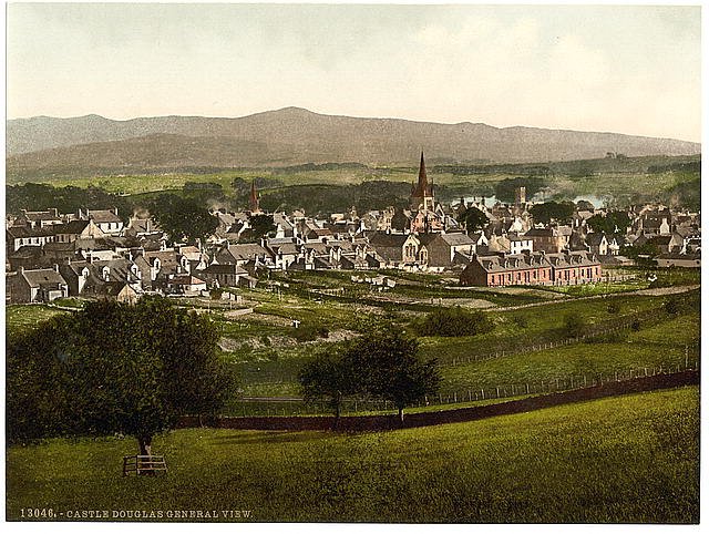 Castle Douglas from Dunmuir Vintage A4 Photo Print