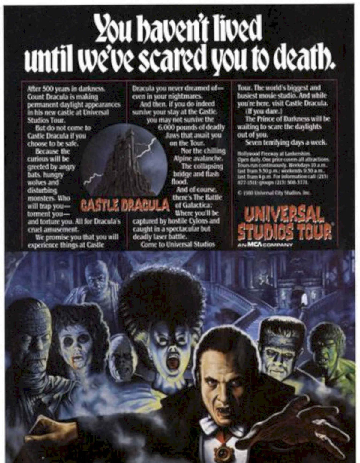 Castle Dracula Wolves Vintage Retro Advert Poster A4 Photo Print