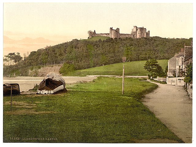 Castle Llanstephen Vintage A4 Photo Print