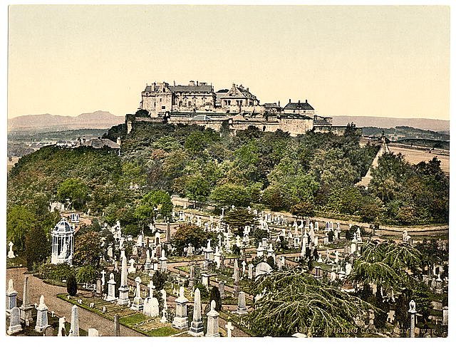 Castle from tower Stirling Vintage A4 Photo Print
