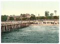 Castle on the beach and bridge Colberg Pommeraina Vintage A4 Photo Print