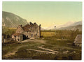 Castle ruins Granges Valais Vintage A4 Photo Print