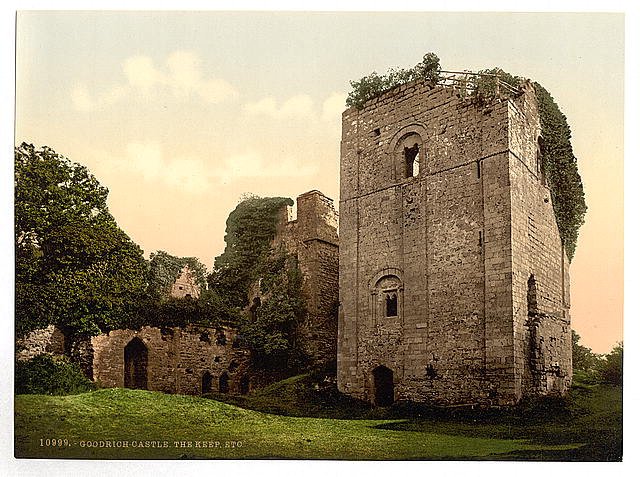 Castle the keep Goodrich Vintage A4 Photo Print