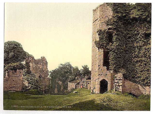 Castle the octagonal tower Goodrich Vintage A4 Photo Print
