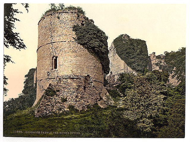 Castle the round tower Goodrich Vintage A4 Photo Print