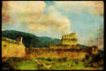 Castles 382001 Old Fortifications, Umbria, Assisi, Italy A4 Limited Edition Watercolour Print