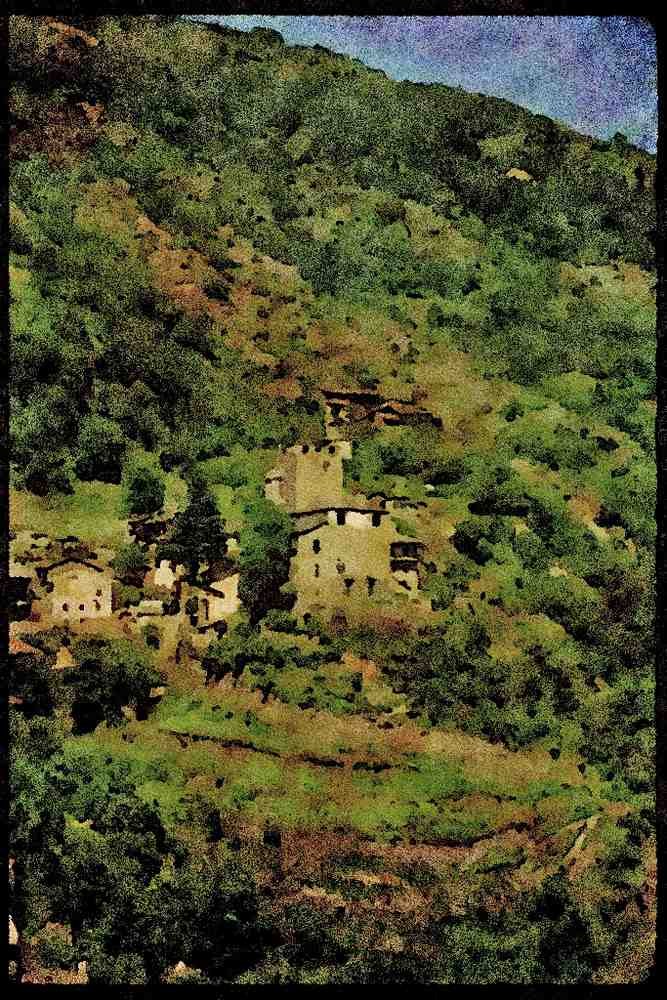 Castles 382003 Valle D'Aosta A4 Limited Edition Watercolour Print