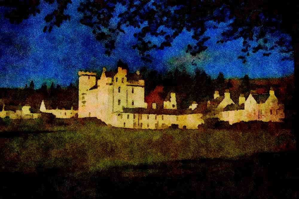 Castles 382007 Blair Castle, Argyll A4 Limited Edition Watercolour Print