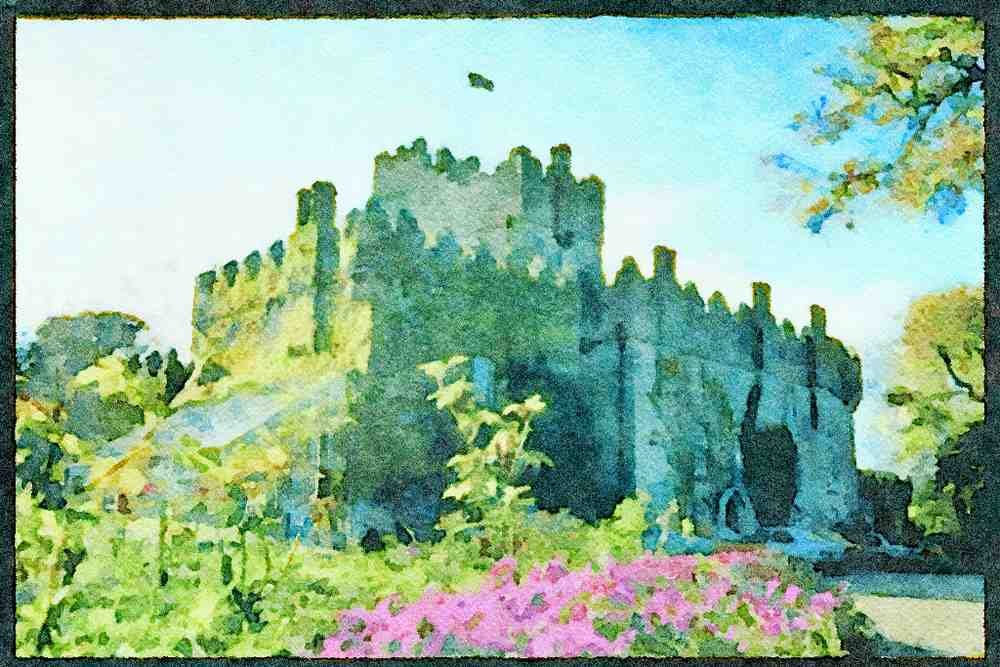 Castles 382012 Bargey Castle, Ireland A4 Limited Edition Watercolour Print