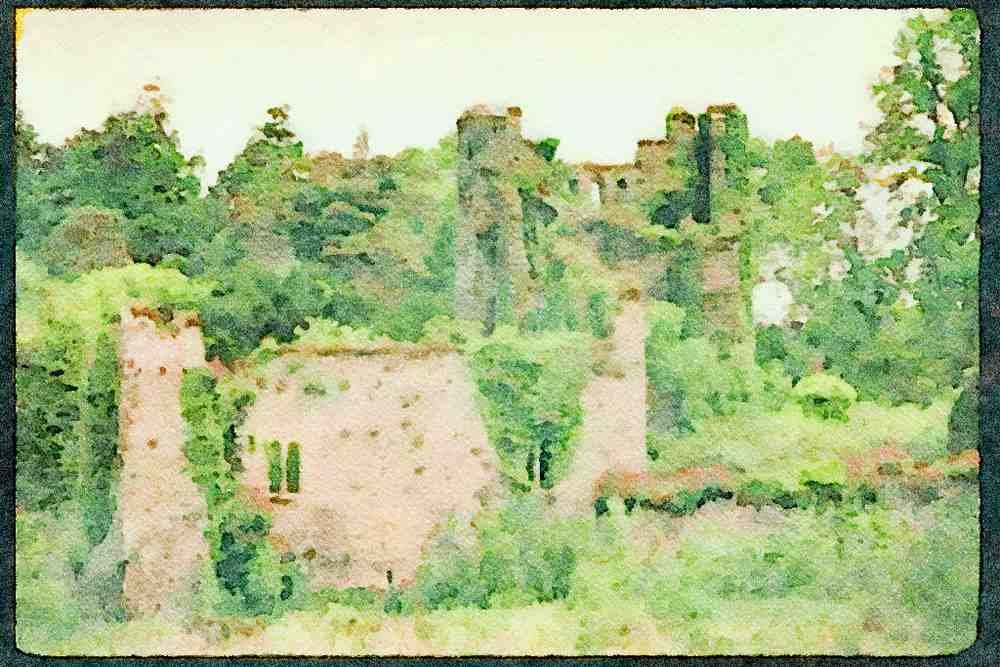 Castles 382022 Castle Ruins, Ireland A4 Limited Edition Watercolour Print
