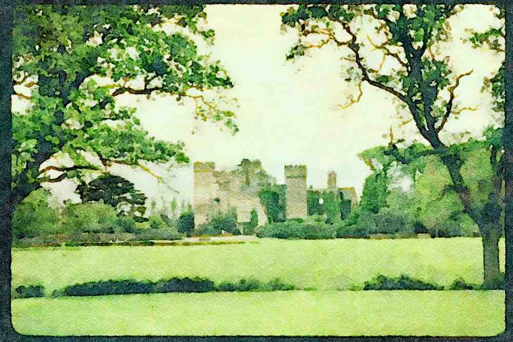 Castles 382024 Malahide Castle, Ireland A4 Limited Edition Watercolour Print