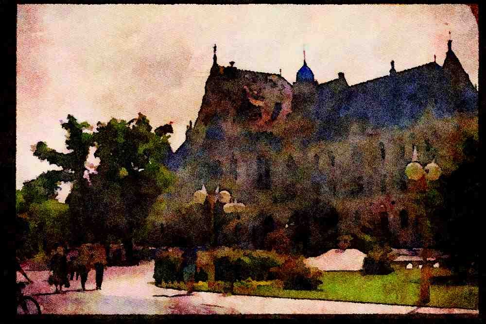 Castles 382028 Eszterhazy Castle A4 Limited Edition Watercolour Print