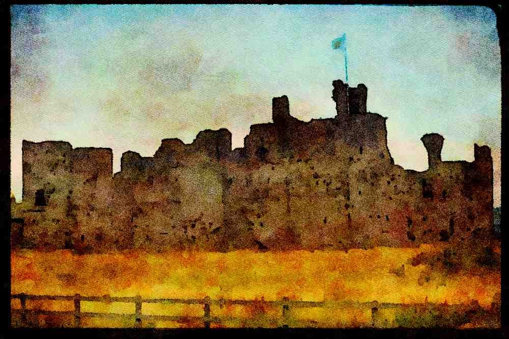 Castles 382032 Middlelam Castle, Yorkshire A4 Limited Edition Watercolour Print