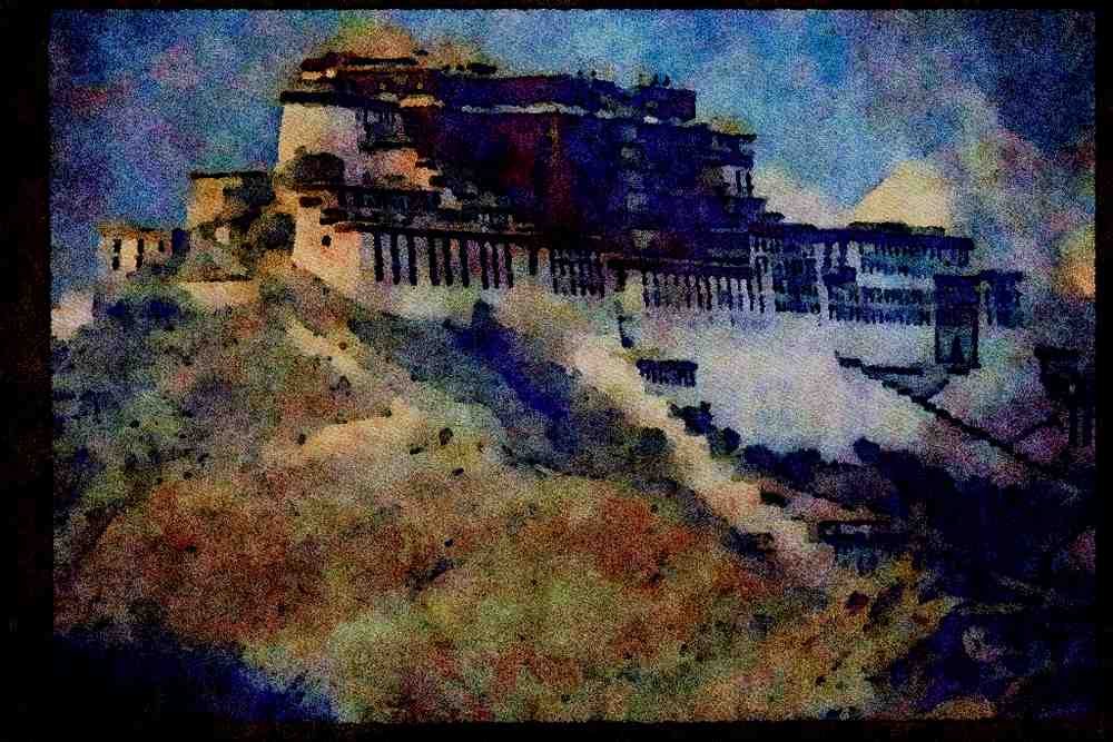Castles 382038 Potala Palace A4 Limited Edition Watercolour Print