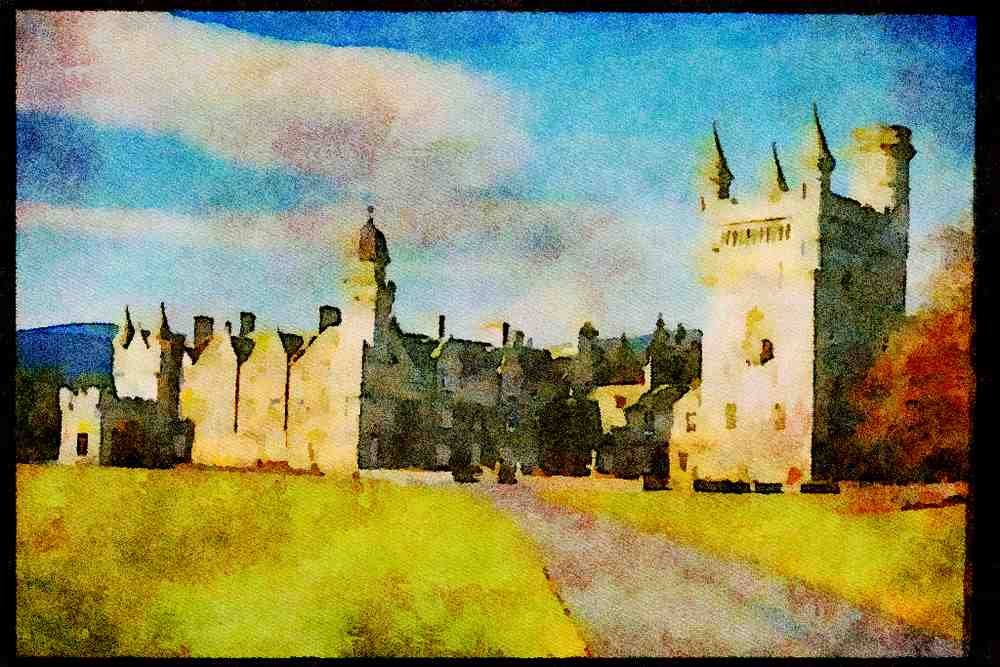 Castles 382039 Balmoral Castle, Scotland A4 Limited Edition Watercolour Print