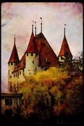 Castles 382055 Castle In Thun A4 Limited Edition Watercolour Print