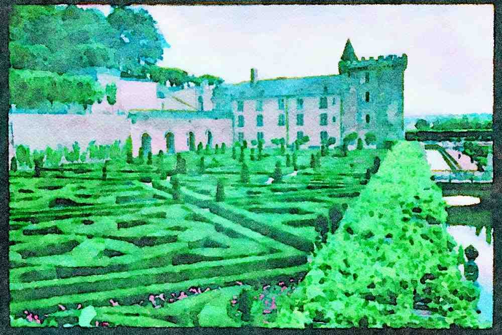 Castles 382060 Vallandry, The Loire Valley A4 Limited Edition Watercolour Print