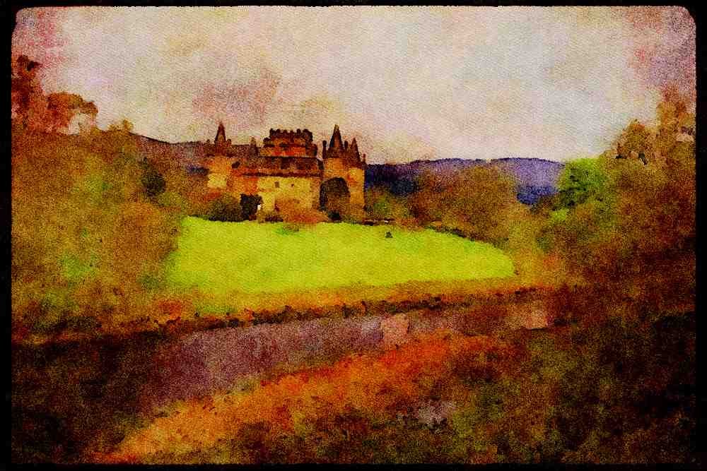 Castles 382067 Inverary Castle A4 Limited Edition Watercolour Print