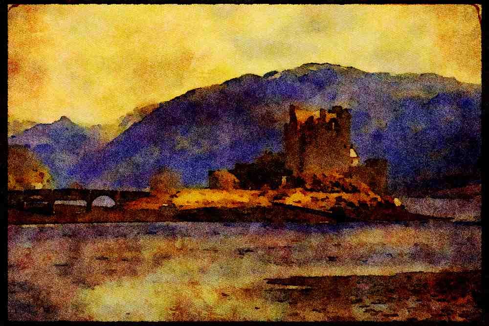 Castles 382069 Eilean Donan A4 Limited Edition Watercolour Print