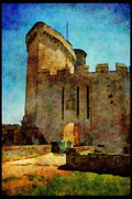 Castles 382074 Bonaguil, France A4 Limited Edition Watercolour Print