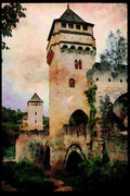 Castles 382076 Cahors, France A4 Limited Edition Watercolour Print