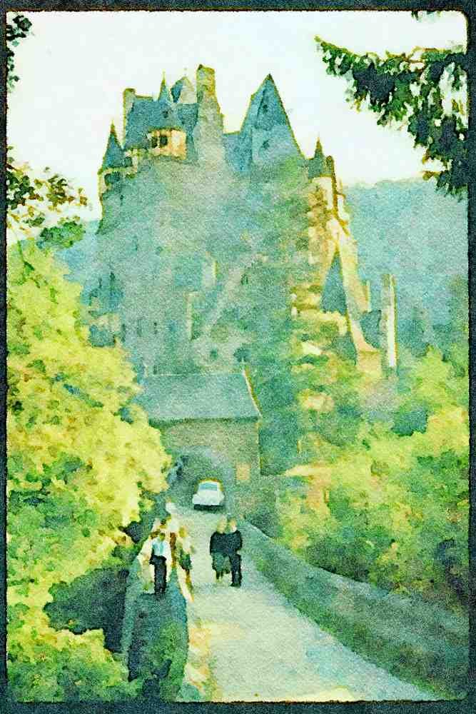 Castles 382080 Eltz, Germany A4 Limited Edition Watercolour Print