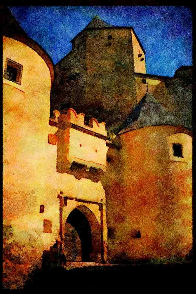 Castles 382096 Rappottenstein, Austria A4 Limited Edition Watercolour Print