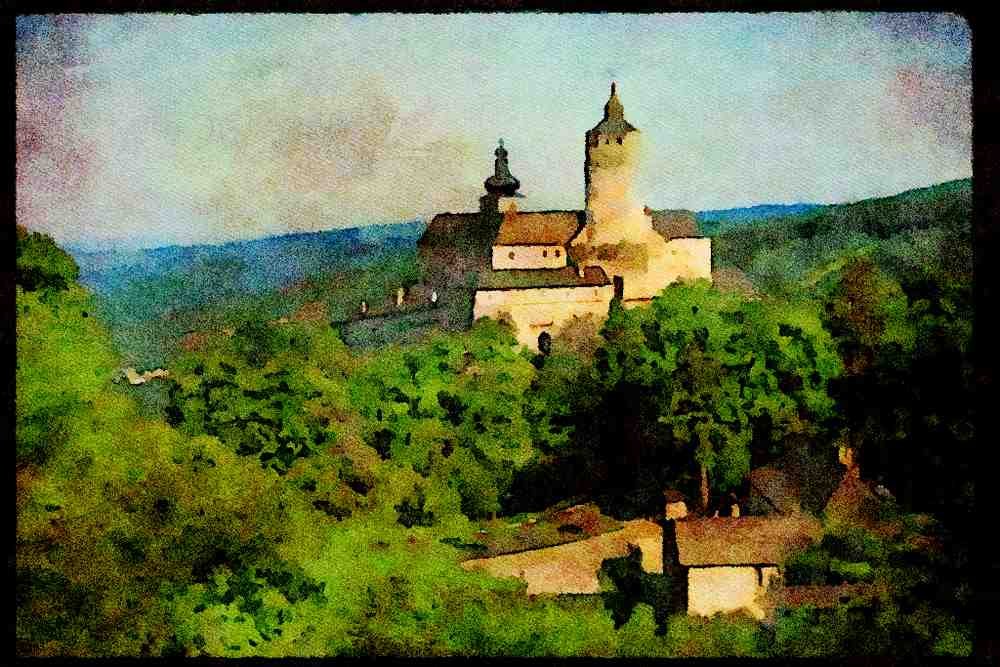 Castles 382097 Forchtenstein, Austria A4 Limited Edition Watercolour Print