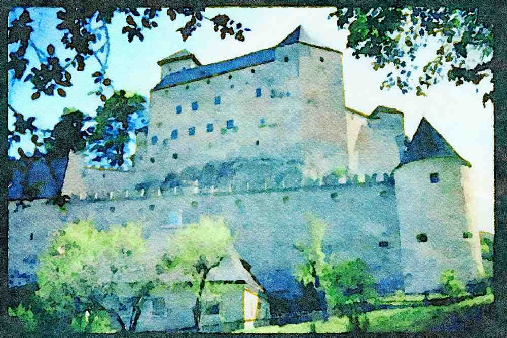 Castles 382099 Rappottenstein, Austria A4 Limited Edition Watercolour Print