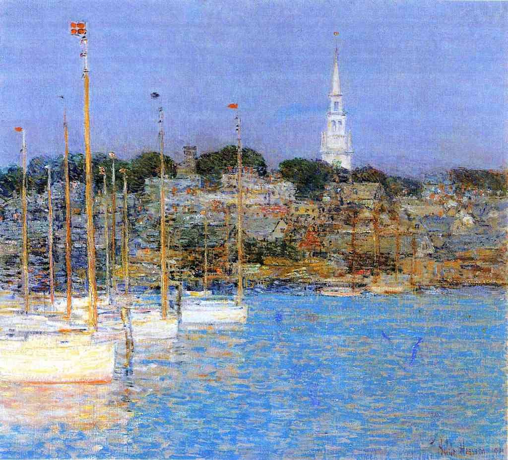 Cat Boats Newport Hassam Impressionism American A4 Photo Print