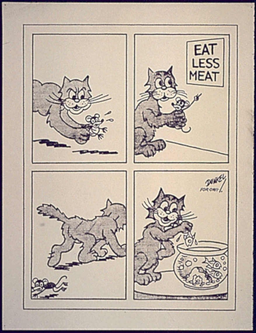 Cat Mouse Dinkel Vintage Retro Advert Poster A4 Photo Print