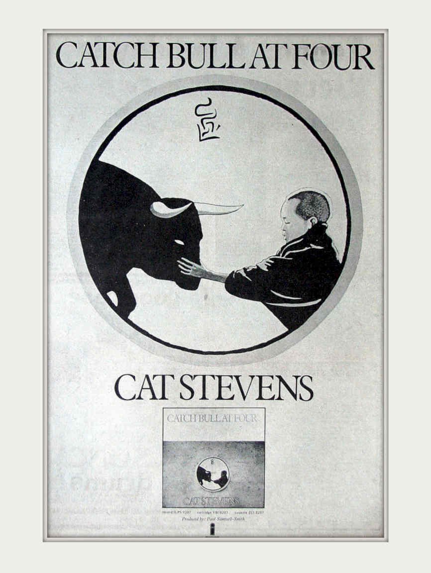 Cat Stevens Bullfour Vintage Retro Advert Poster A4 Photo Print
