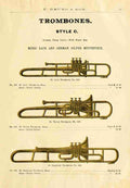 Catalogue C Bruno & Son c1890 Trombones A4 Photo Print