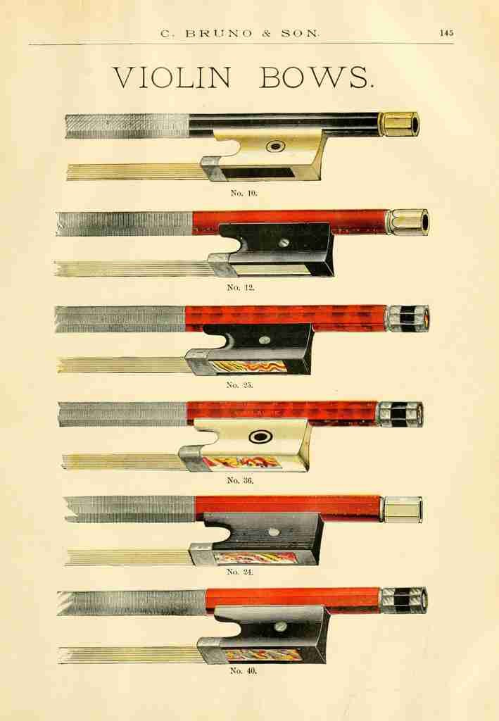 Catalogue C Bruno & Son c1890 Violin bows 1 A4 Photo Print