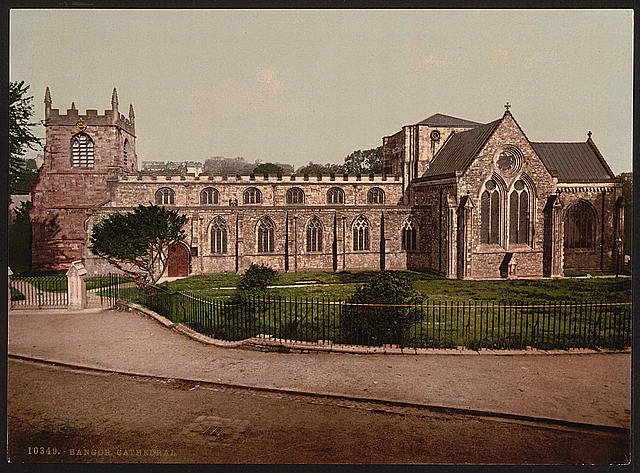 Cathedral Bangor Vintage A4 Photo Print
