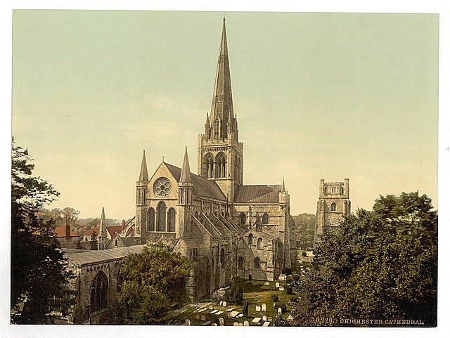 Cathedral Chichester Vintage A4 Photo Print
