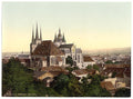 Cathedral Erfurt Thuringia Vintage A4 Photo Print