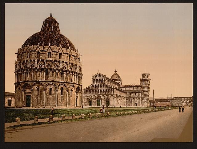 Cathedral Square Pisa Vintage A4 Photo Print