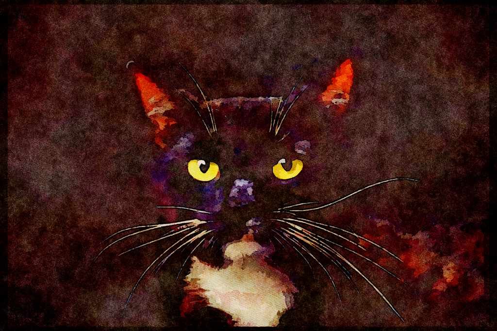 Cats Kittens 336011 I Tot I Taw ... A4 Limited Edition Watercolour Print