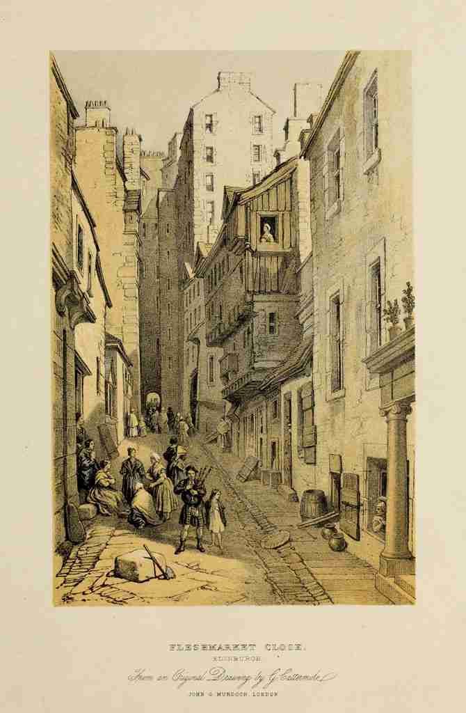 Cattermole George 1800 1868 Scotland 1840 Fleshmarket Close Edinburgh A4 Photo Print