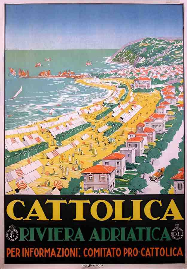 Cattolica Vintage Advert A4 Photo Print