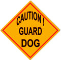 Caution Guard Dog Vintage Retro Advert Ads A4 Photo Print