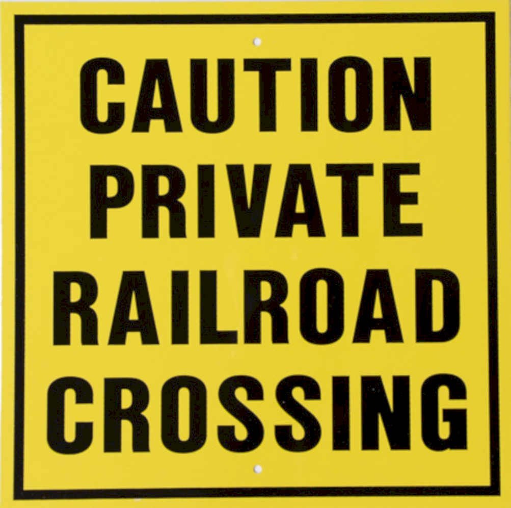 Caution Private Railroad Vintage Retro Advert Ads A4 Photo Print