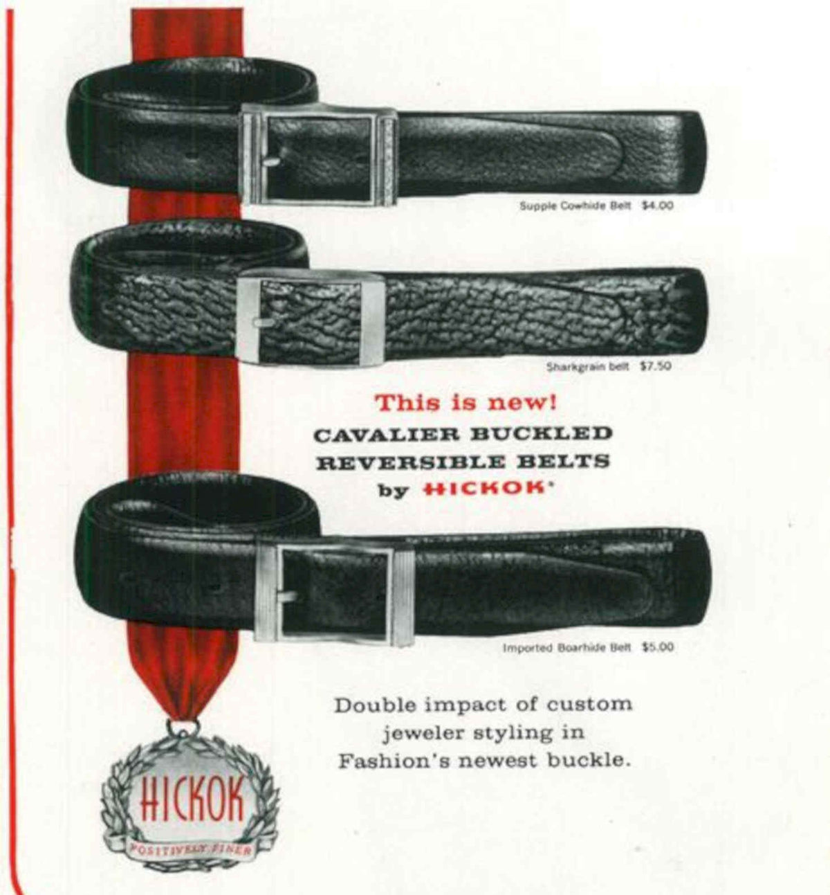Cavalier Belts Hickok Vintage Retro Advert Poster A4 Photo Print