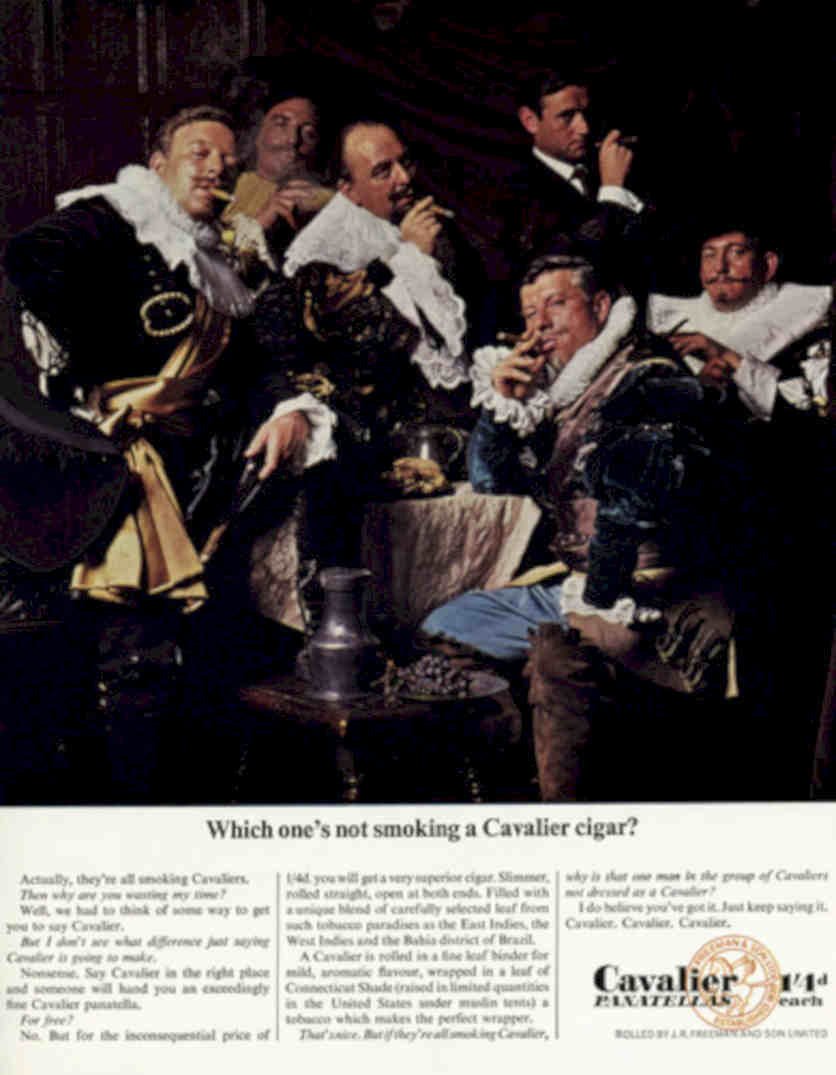 Cavalier Men Smoke Vintage Retro Advert Poster A4 Photo Print
