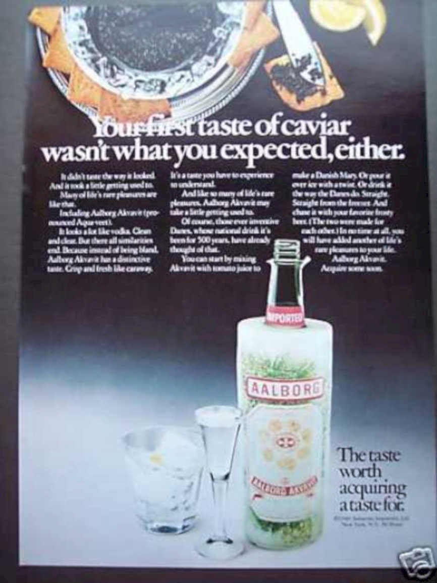 Caviar Vodka Scene Vintage Retro Advert Ads A4 Photo Print