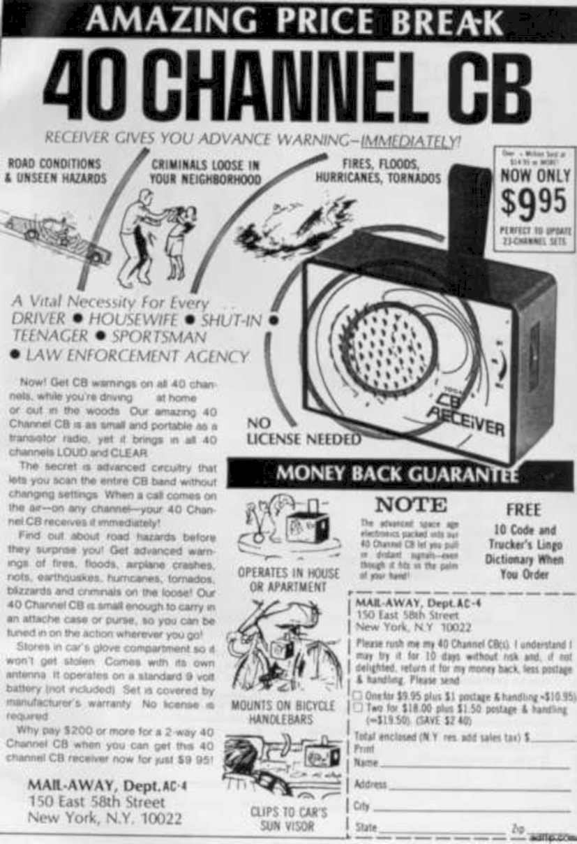 Cb Radio Tornado Vintage Retro Advert Ads A4 Photo Print