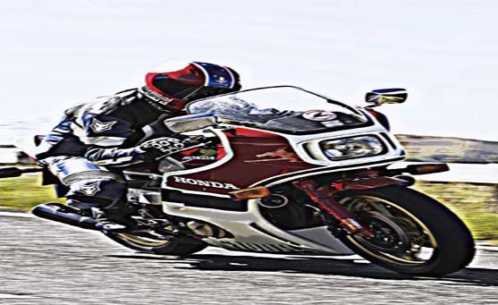 Cb1100R Action 034 motorbike A4 Photo Print