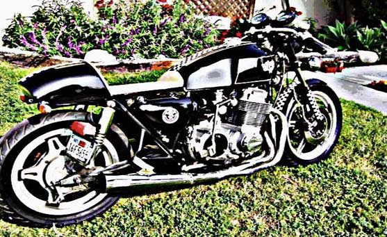 Cb750 Black Scorpion motorbike A4 Photo Print
